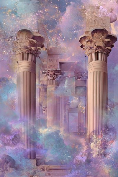Ethereal Columns — Surrealism Print. poster