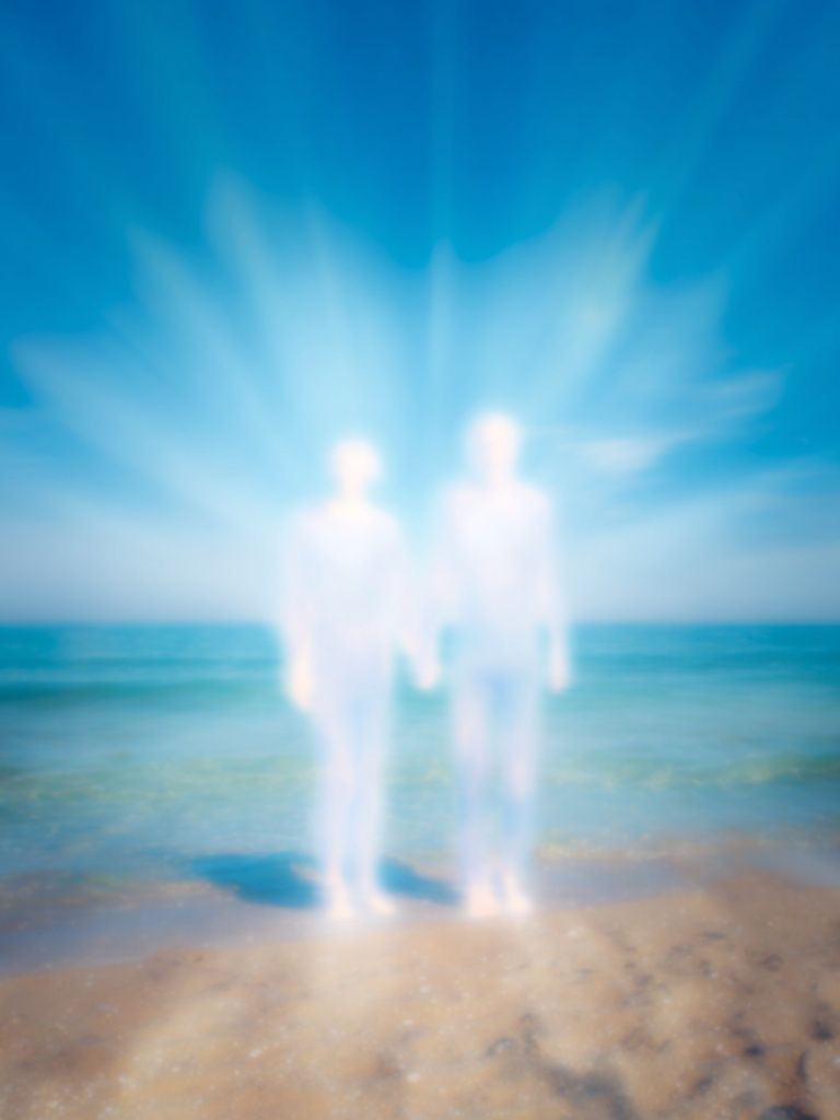 Ethereal Couple at the Beach — Fine Art Print. poster — fine-art art