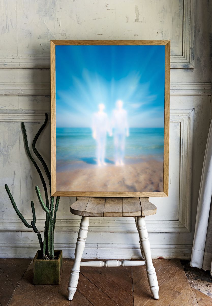Ethereal Couple at the Beach — Fine Art Print room preview