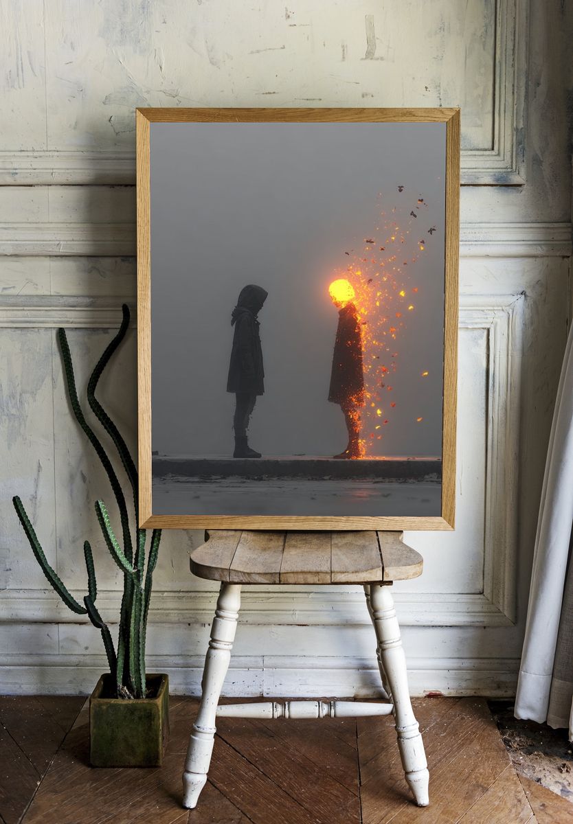 Ethereal Encounter — Surrealism Print room preview