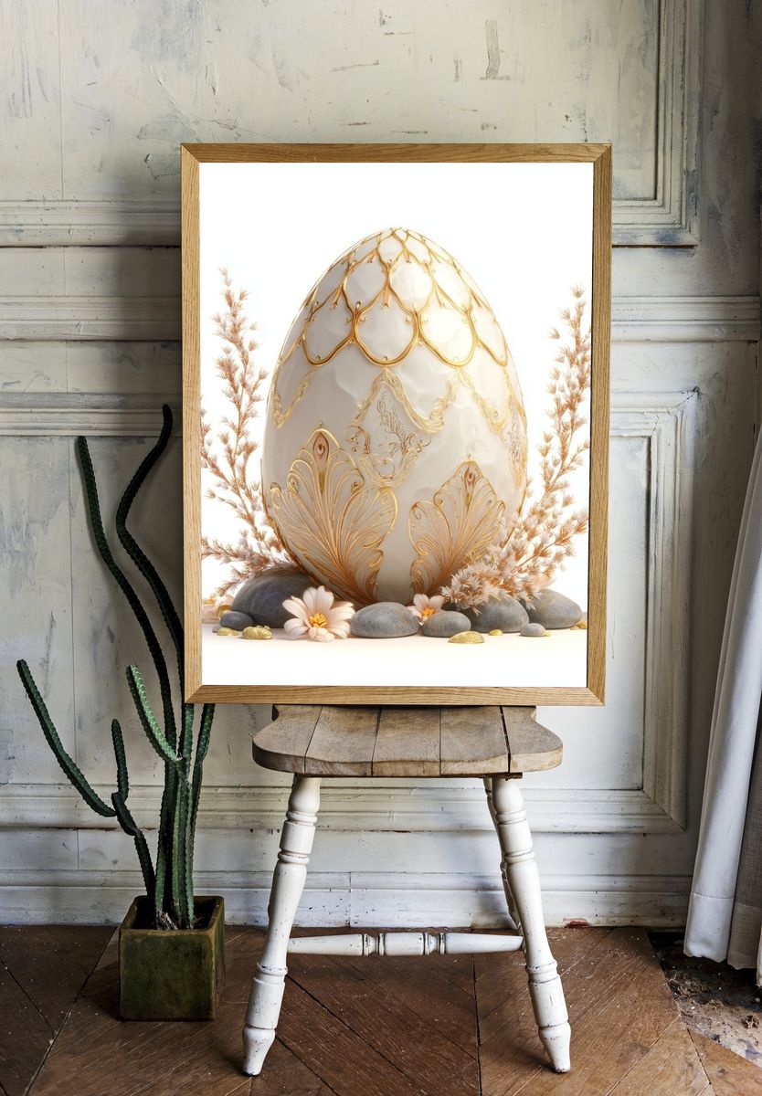 Elegant Decorative Egg — Fine Art Print room preview