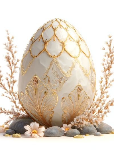 Elegant Decorative Egg — Fine Art Print. poster