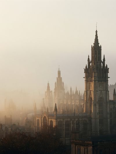 Edinburgh Gothic Skyline Photography Poster. poster