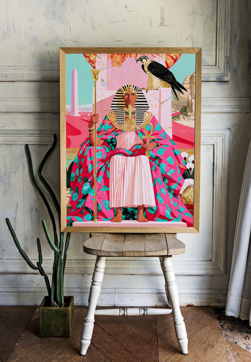 Egyptian Pharaoh Fine-Art Poster. room preview
