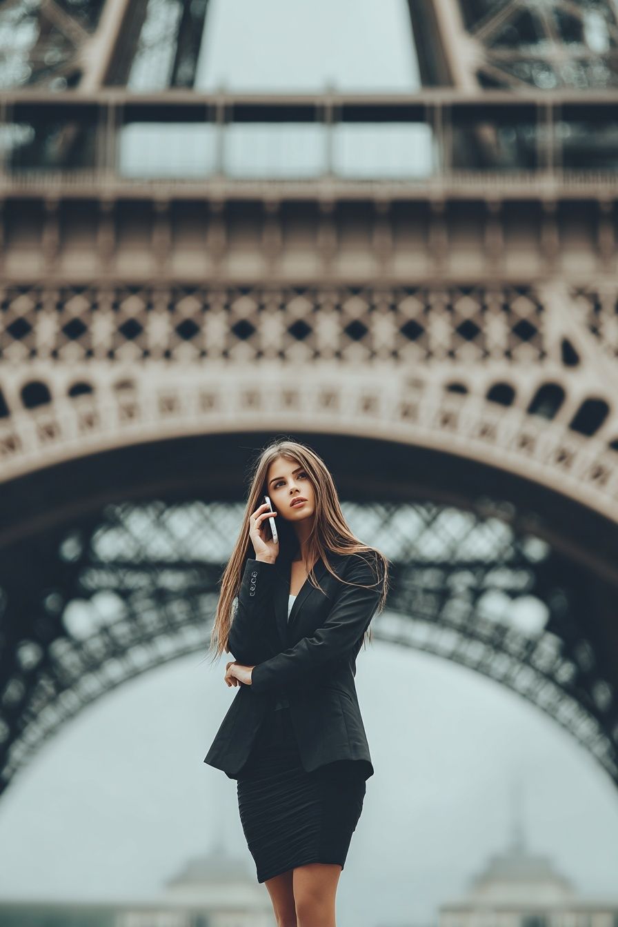 Eiffel Tower Fashion Portrait Poster. poster — photography art