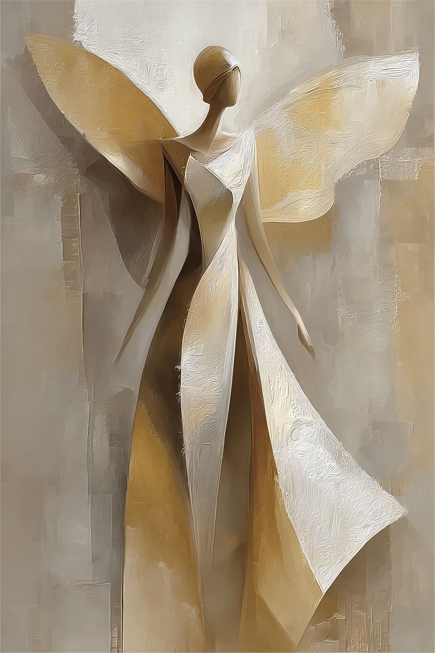 Elegant Figure with Wings — Fine Art Print. poster — fine-art art