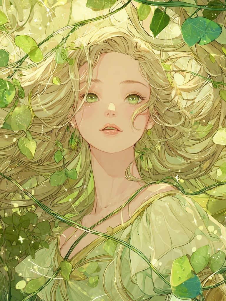 Enchanted Greenery — Illustration Print. poster detail