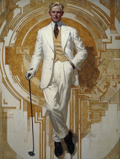 Elegant Gentleman — Vintage Print