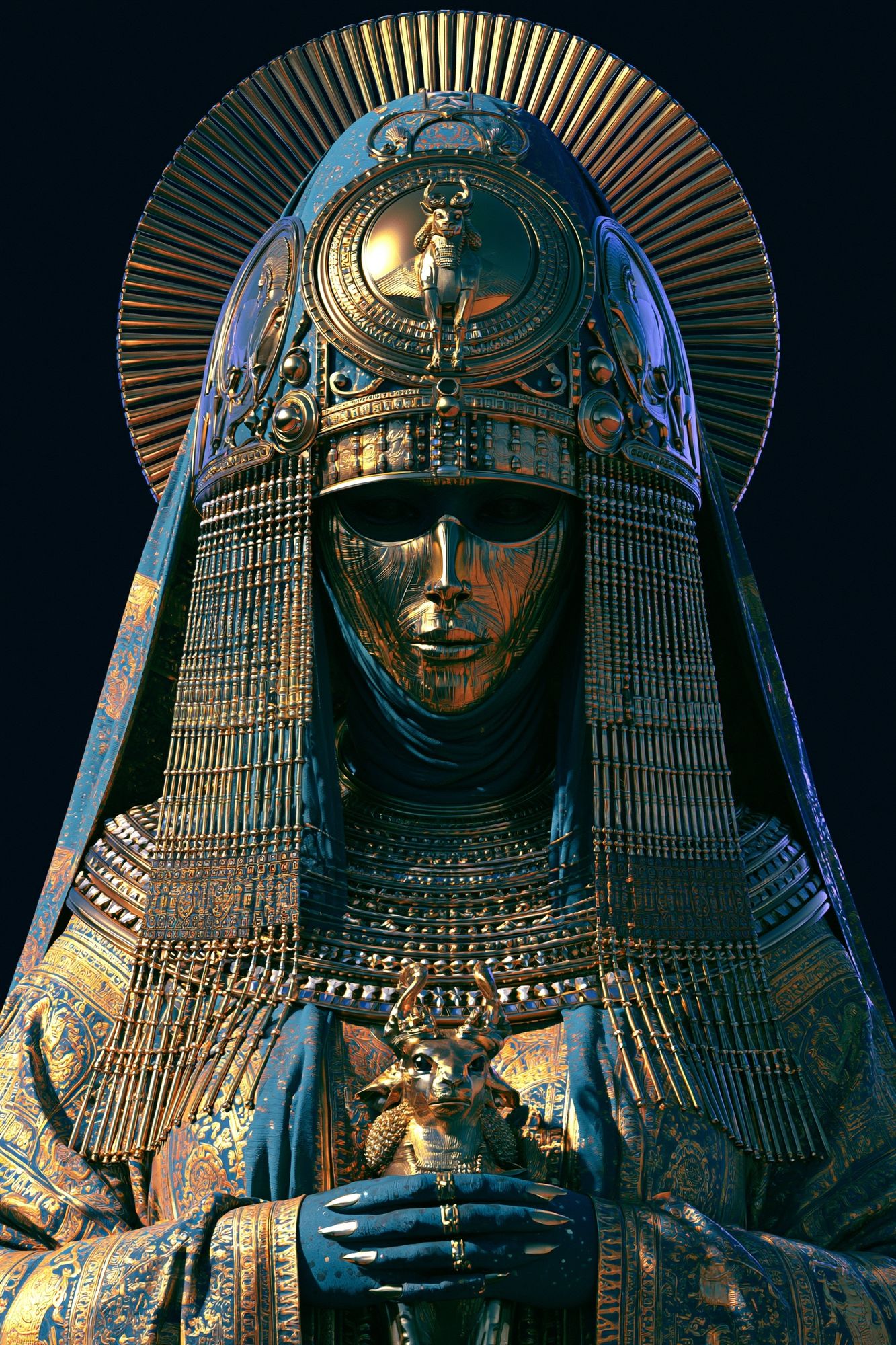 Egyptian Pharaoh Digital Art Poster. poster — illustration art
