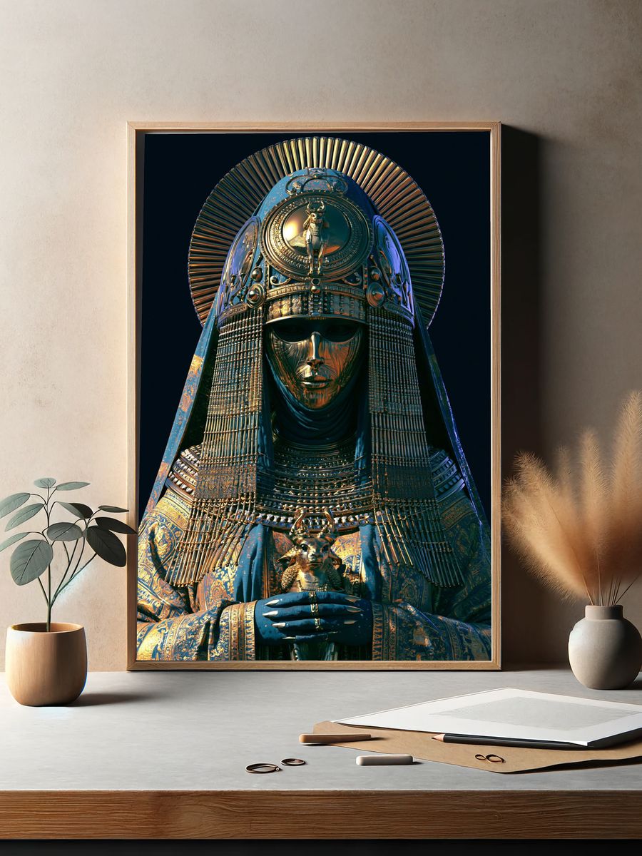 Egyptian Pharaoh Digital Art Poster. — room view 2