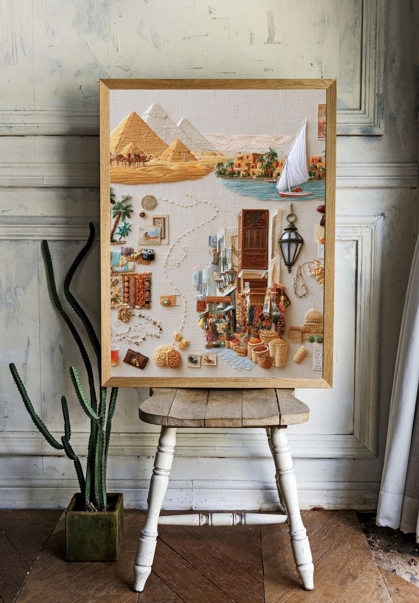 Egypt Travel Collage Poster. room preview
