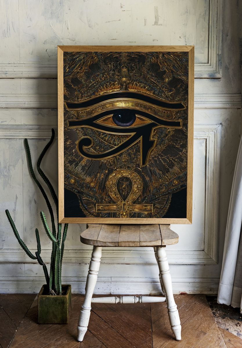 Eye of Horus — Fine Art Print. room preview