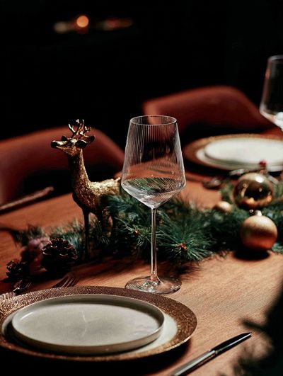 Elegant Holiday Table Setting Poster. poster print