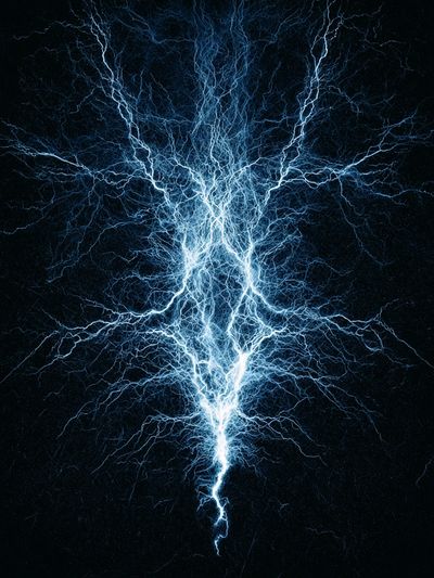 Electric Lightning Abstract Poster.