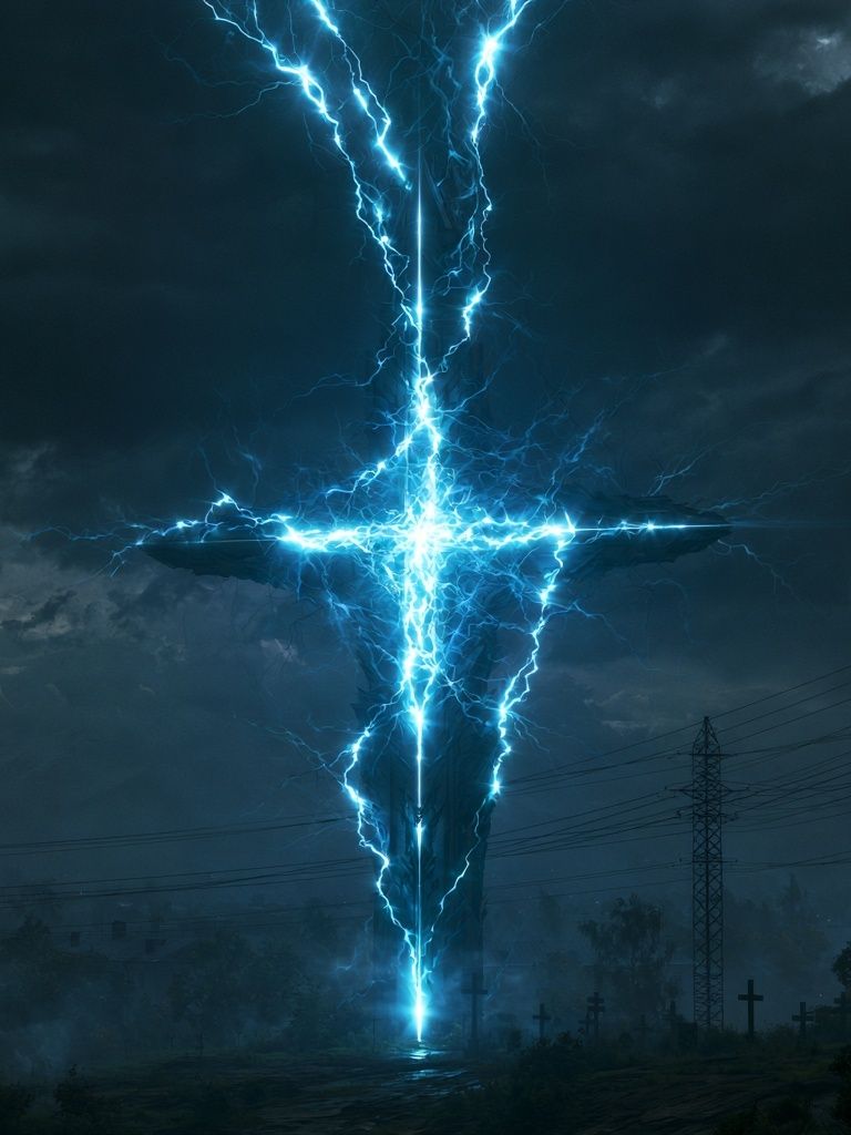 Electric Cross Storm Poster. poster detail