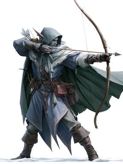 Elven Archer Digital Art Poster.