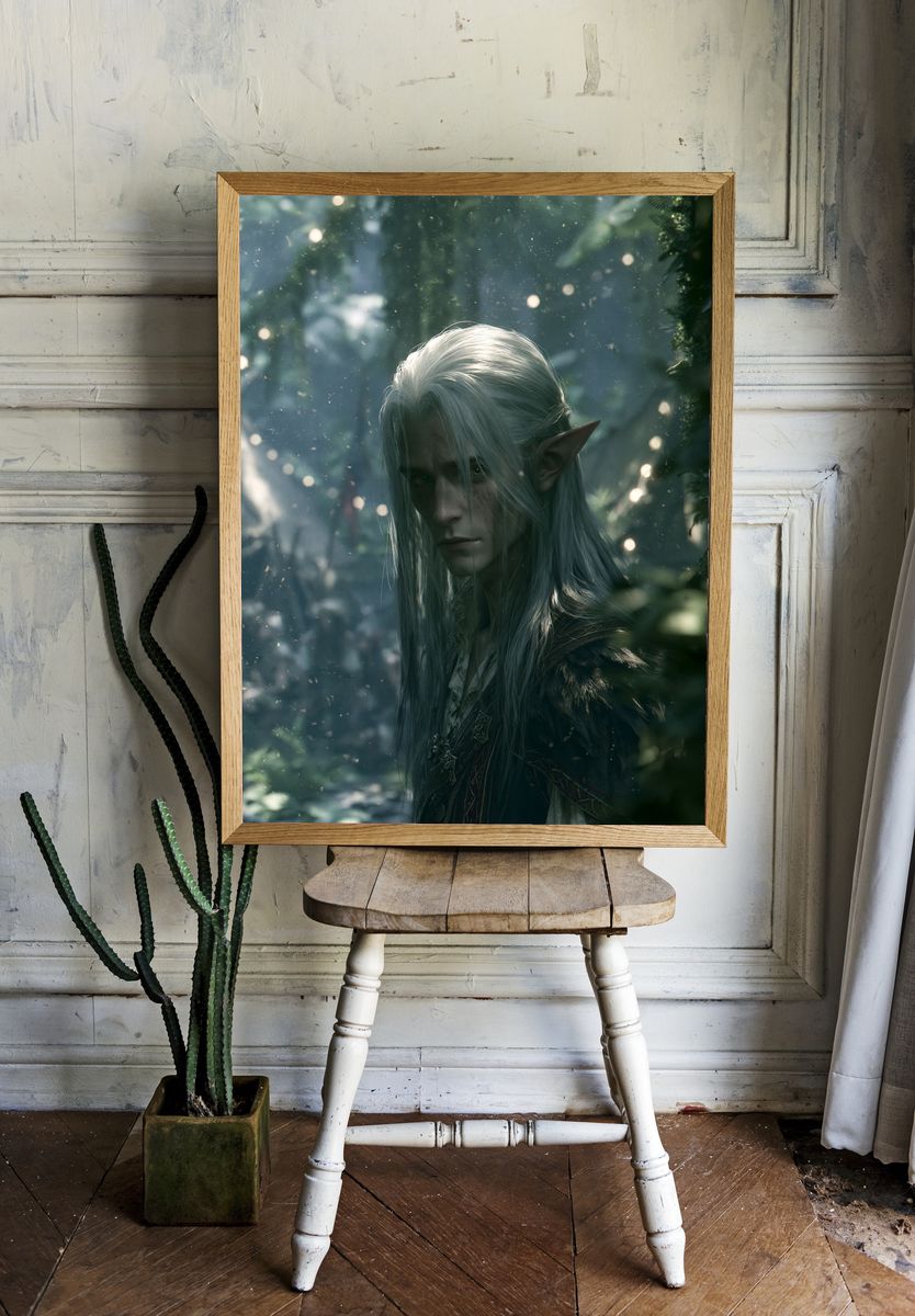 Elven Forest Portrait Print. — room view 1