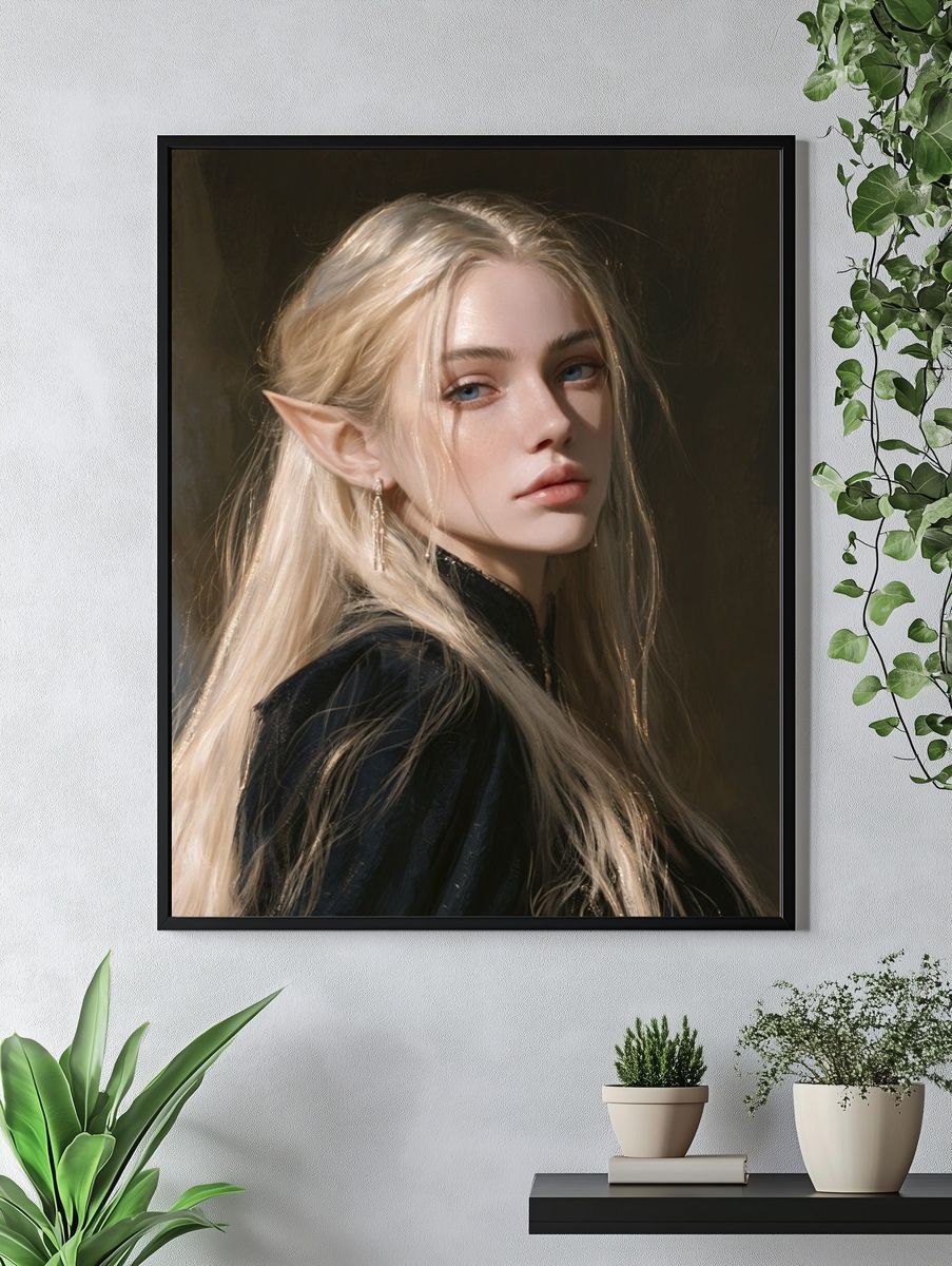 Elf Portrait Photography Poster. — room view 4