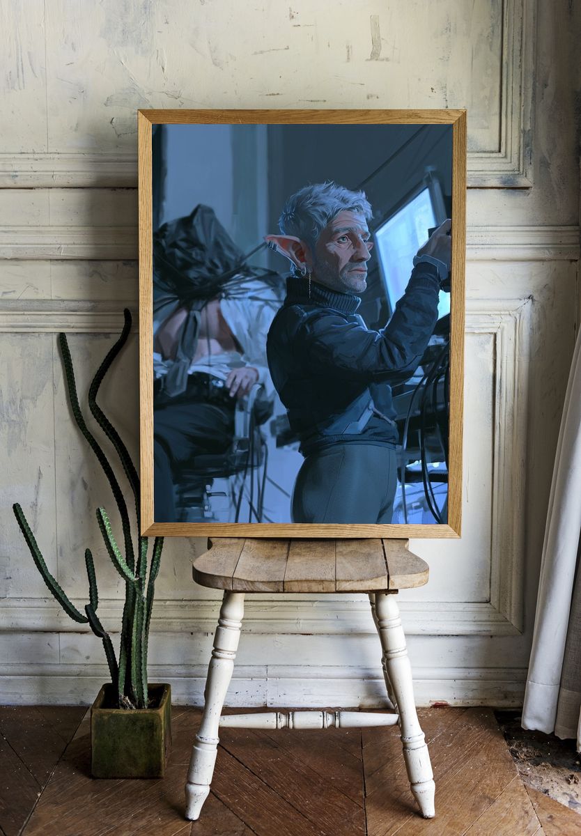 Elf Technician Digital Art Print. — room view 1