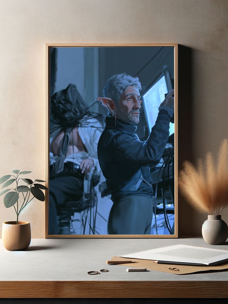 Elf Technician Digital Art Print. — room view 2