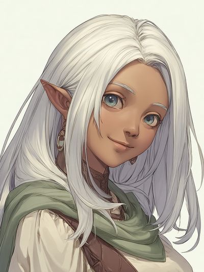 Elf Portrait Illustration Poster.