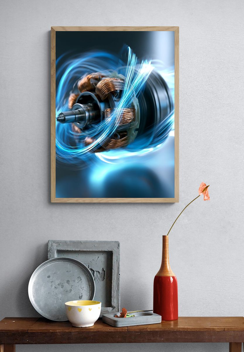 Electric Motor Motion Poster. — room view 3