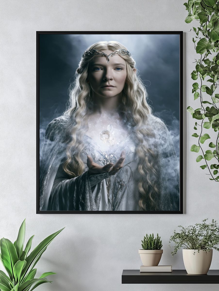 Elven Sorceress Portrait Print. — room view 4