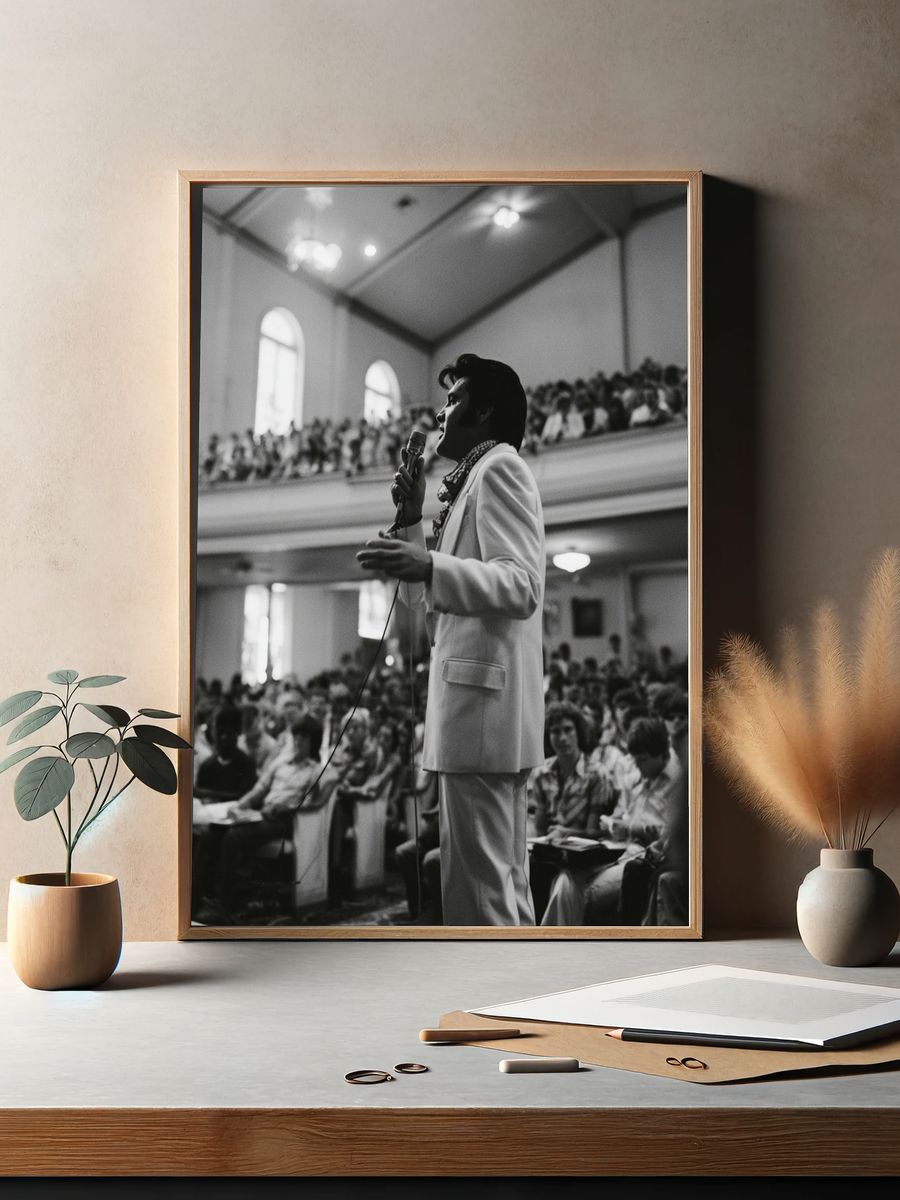 Elvis Presley Church Performance Poster. — room view 2