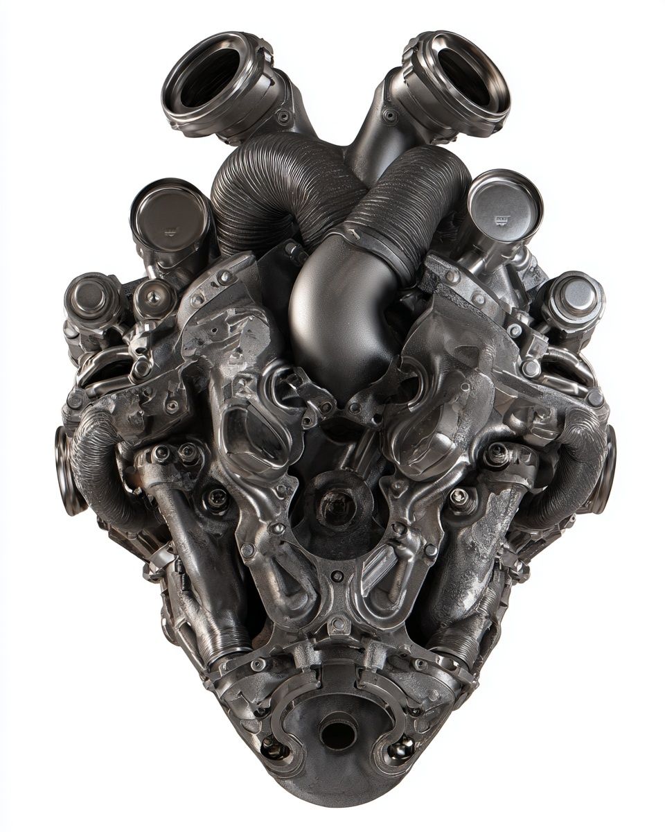 Engine Block — Industrial Print. poster — photography art