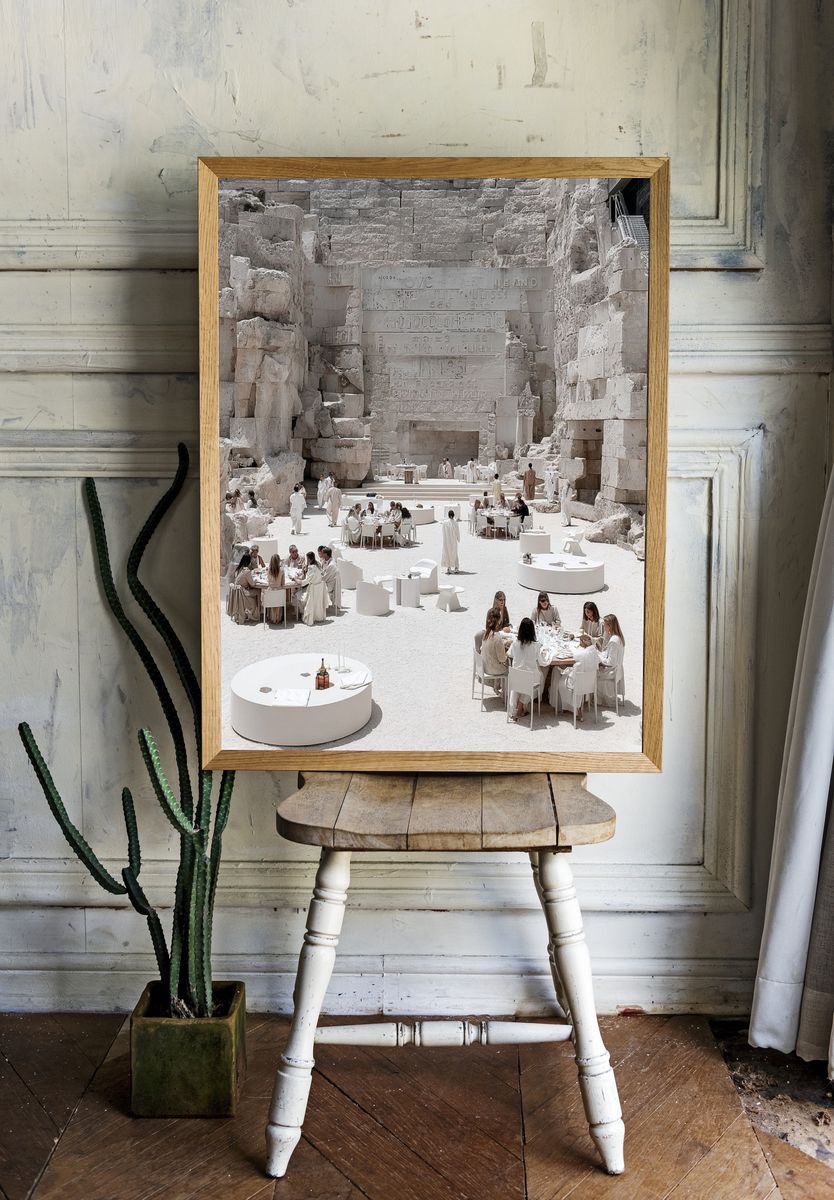 Elegant Outdoor Dining — Fine Art Print room preview