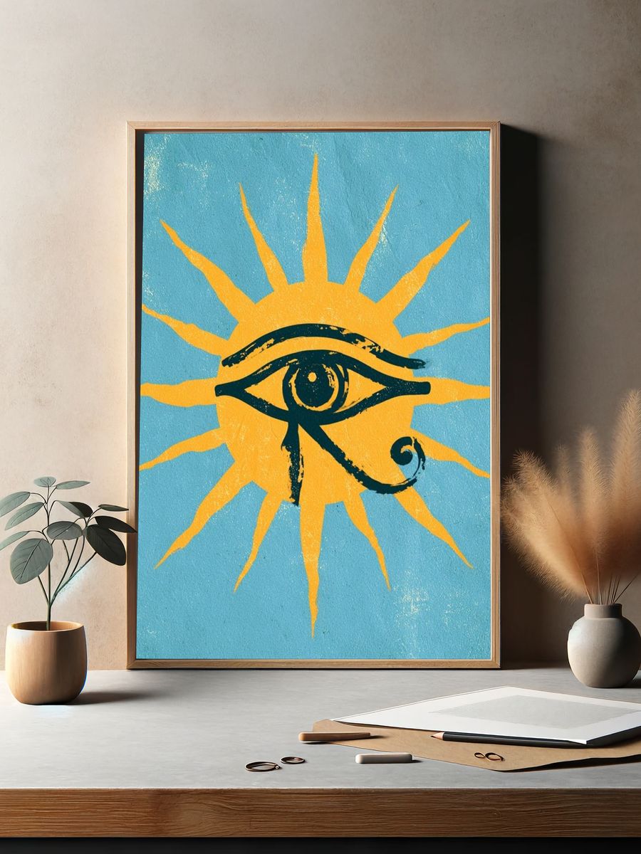 Eye of Ra Symbol Poster. — room view 2