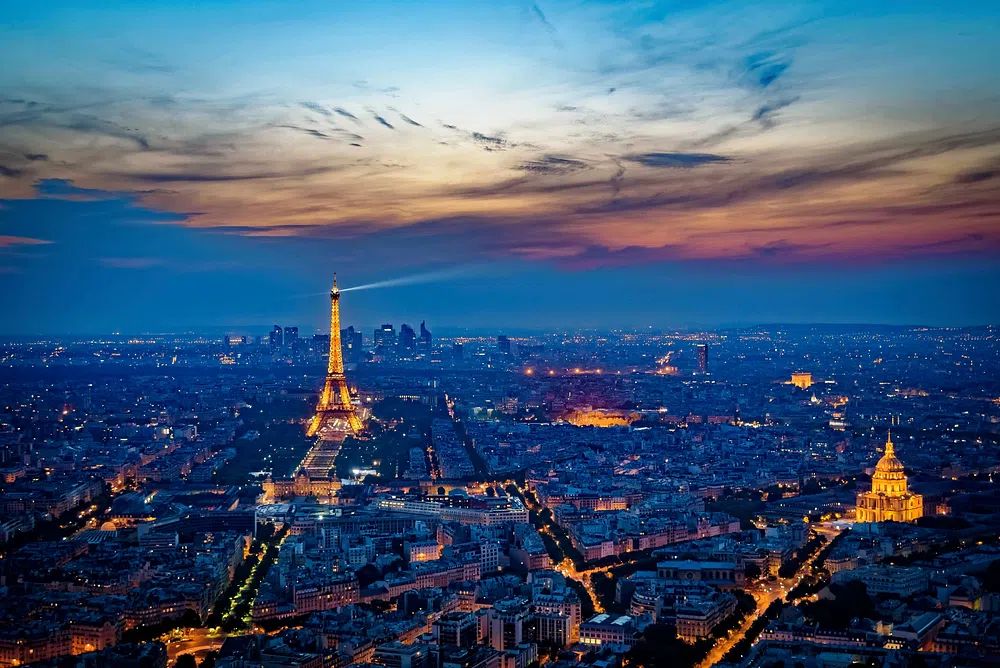 Eiffel Tower at Dusk — Paris Photography Poster. poster detail