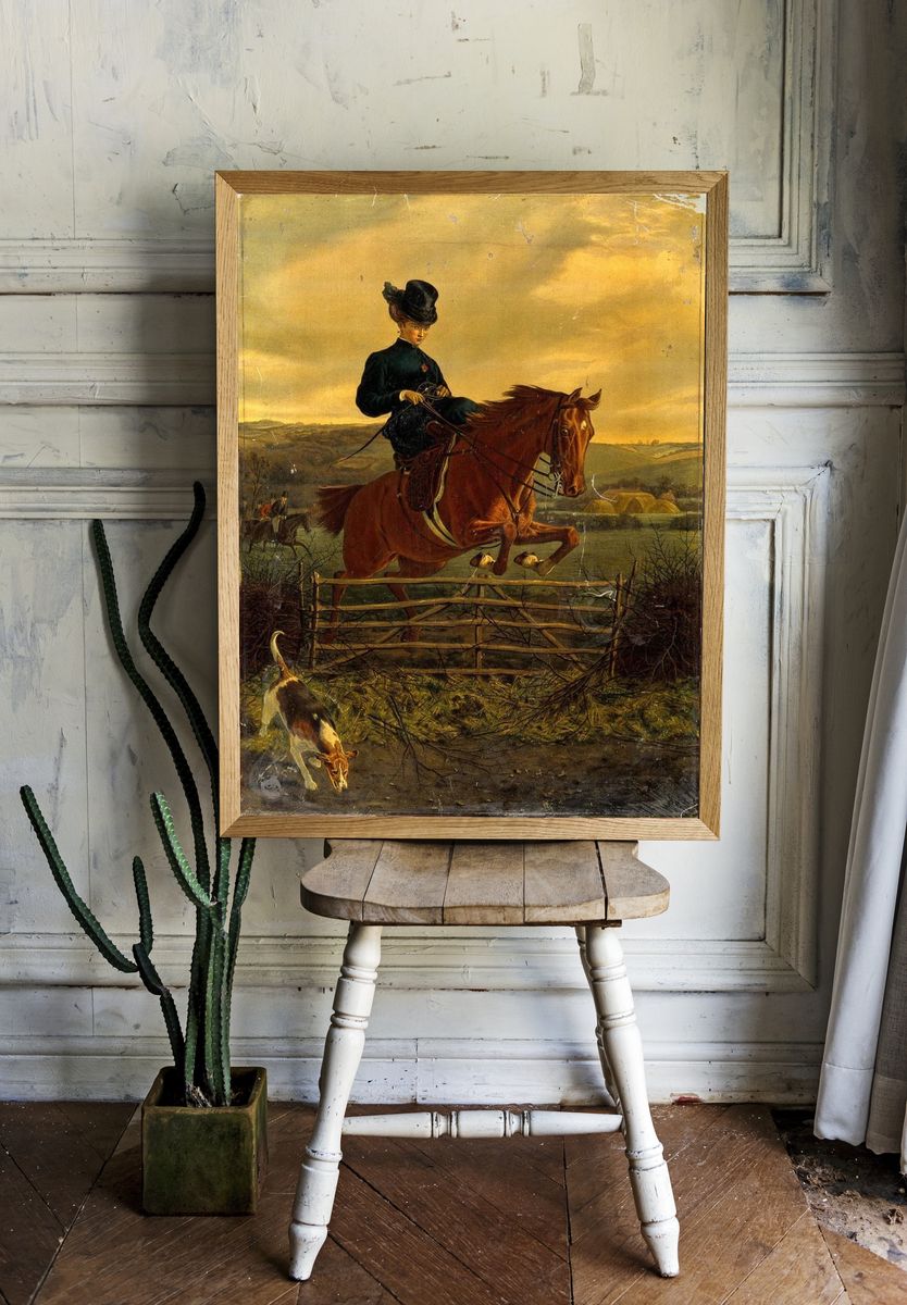Equestrian Rider Jumping — Fine Art Print. — room view 1