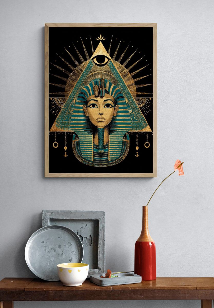 Egyptian Queen — Illustration Print. — room view 3