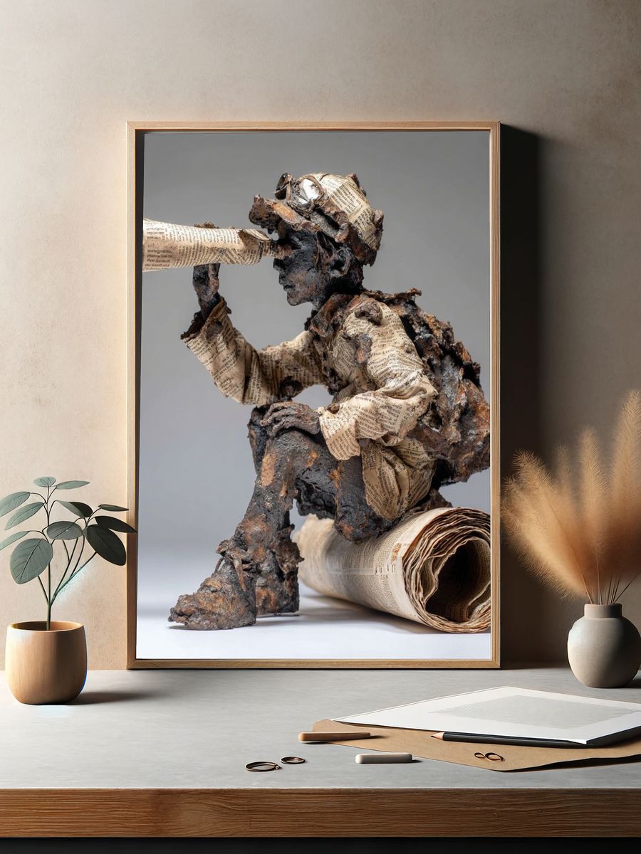 Explorer Sculpture — Fine Art Print. — room view 2