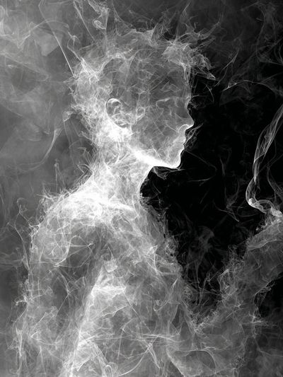 Ethereal Smoke Silhouette Poster. poster print
