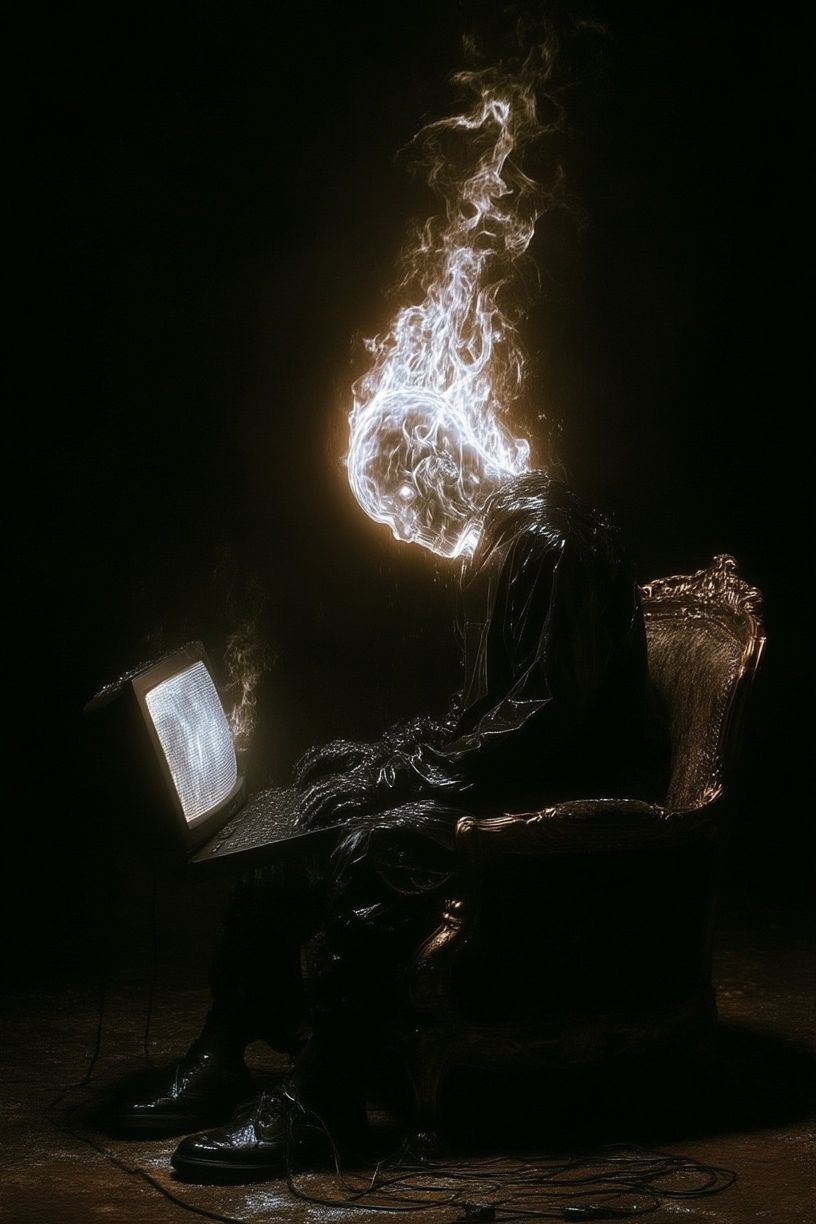 Ethereal Head — Surrealism Print. poster detail