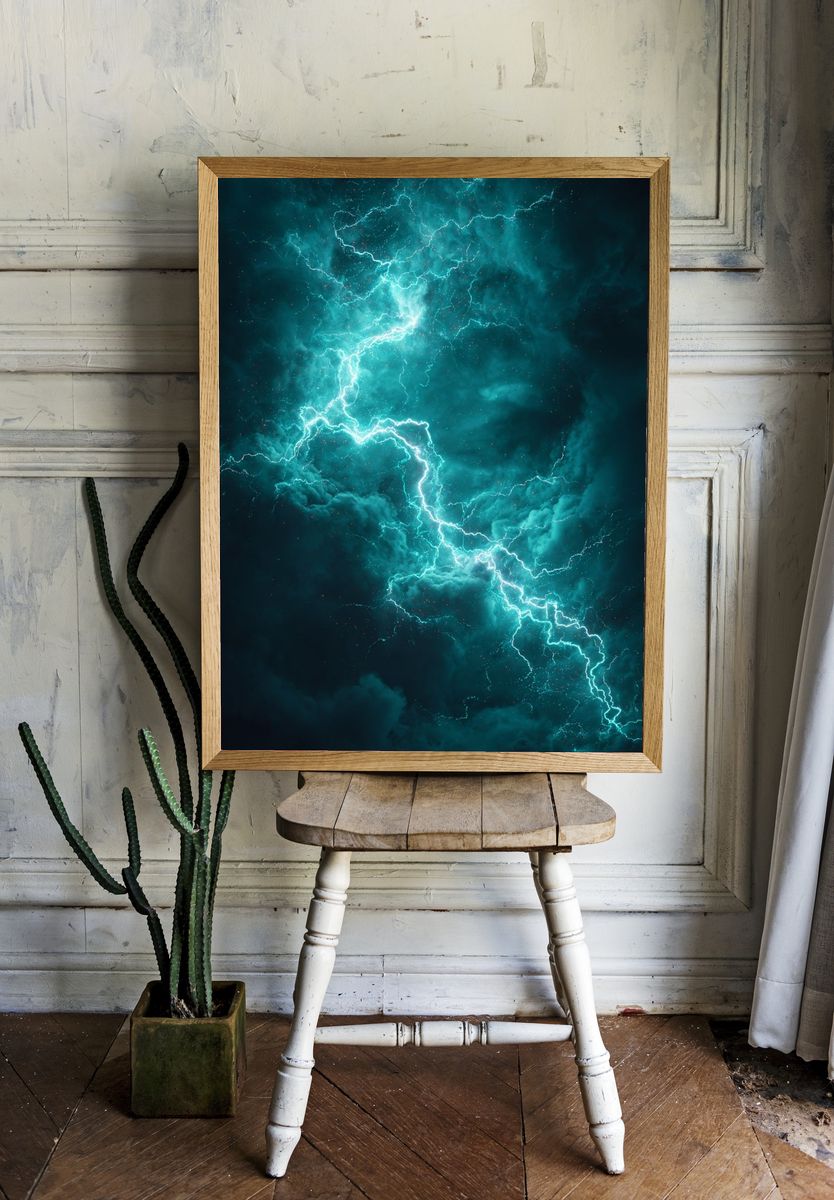 Electric Storm — Fine Art Print room preview