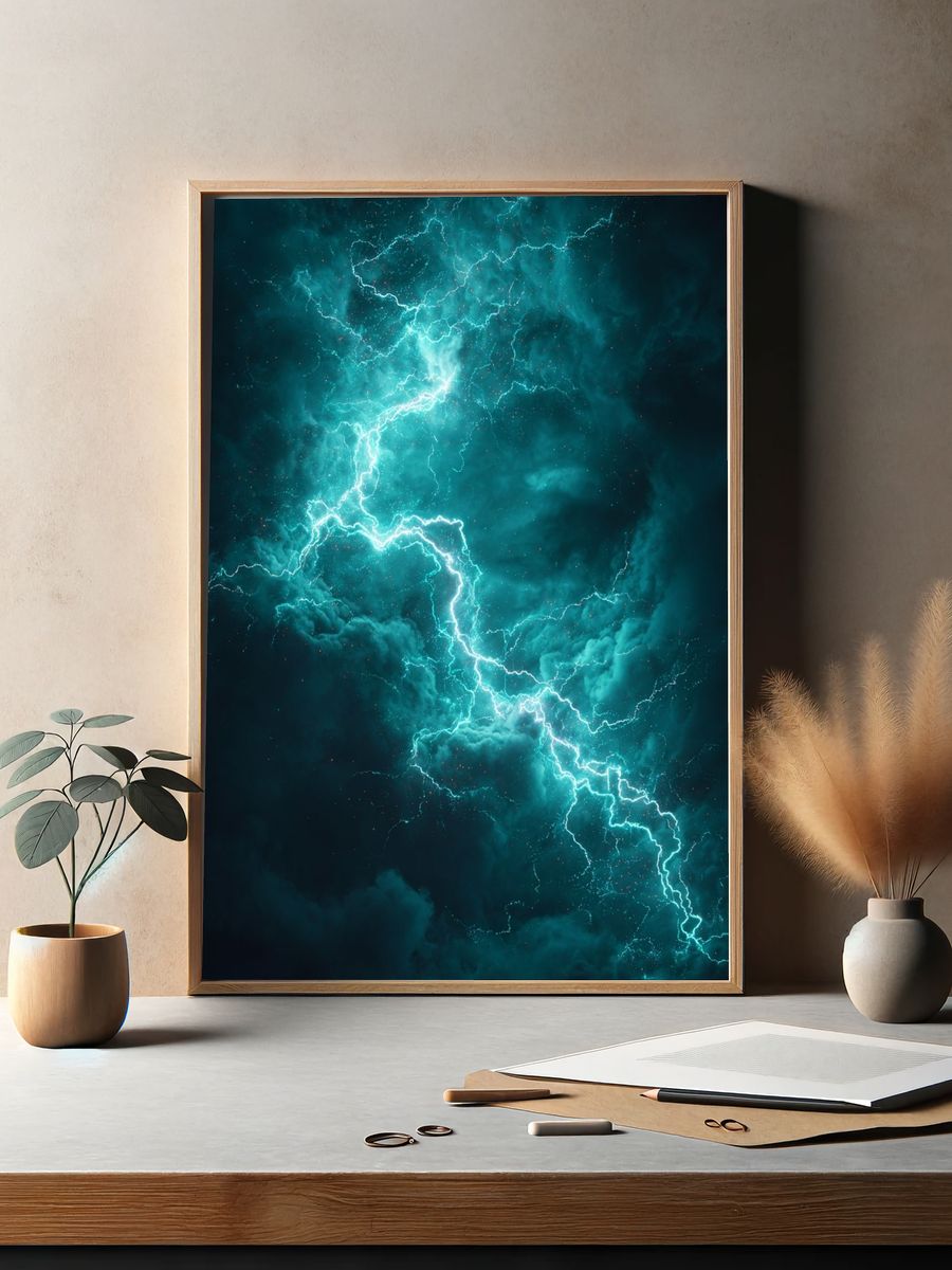 Electric Storm — Fine Art Print. — room view 2