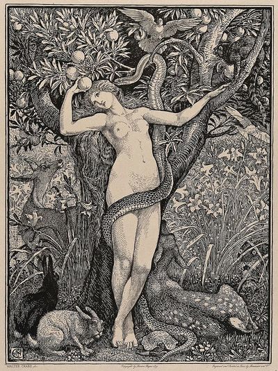 Eve in the Garden — Fine Art Print. poster