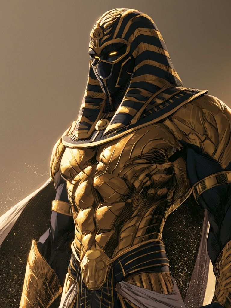 Egyptian Warrior Illustration Poster. poster — illustration art