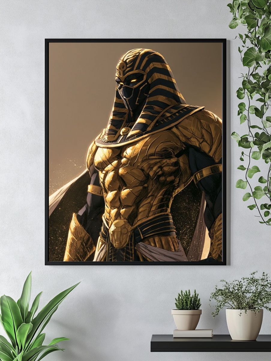 Egyptian Warrior Illustration Poster. — room view 4