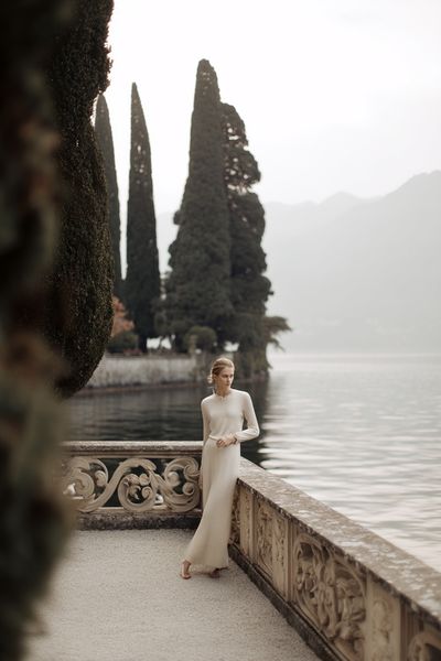 Elegant Woman by the Lake — Fine Art Print. poster