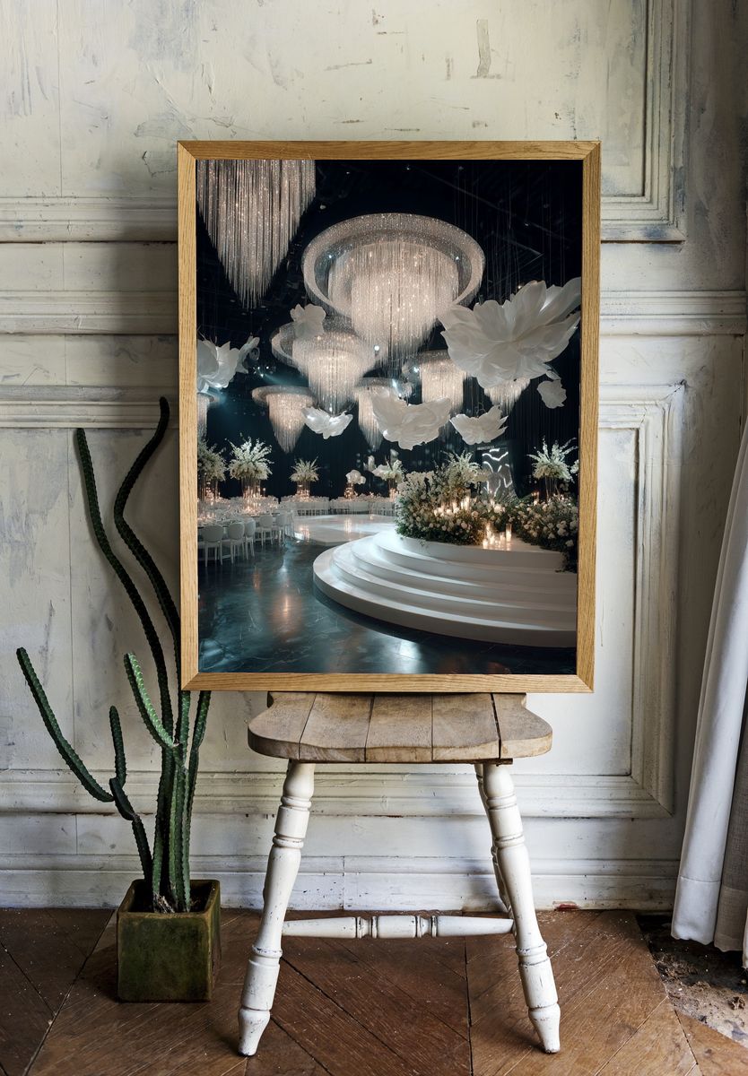 Elegant Wedding Venue Poster room preview