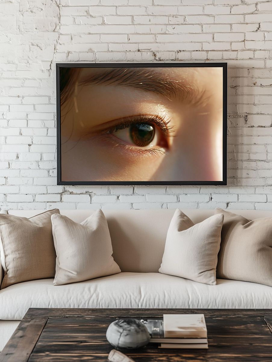 Close-Up Eye Photography Poster. — room view 1