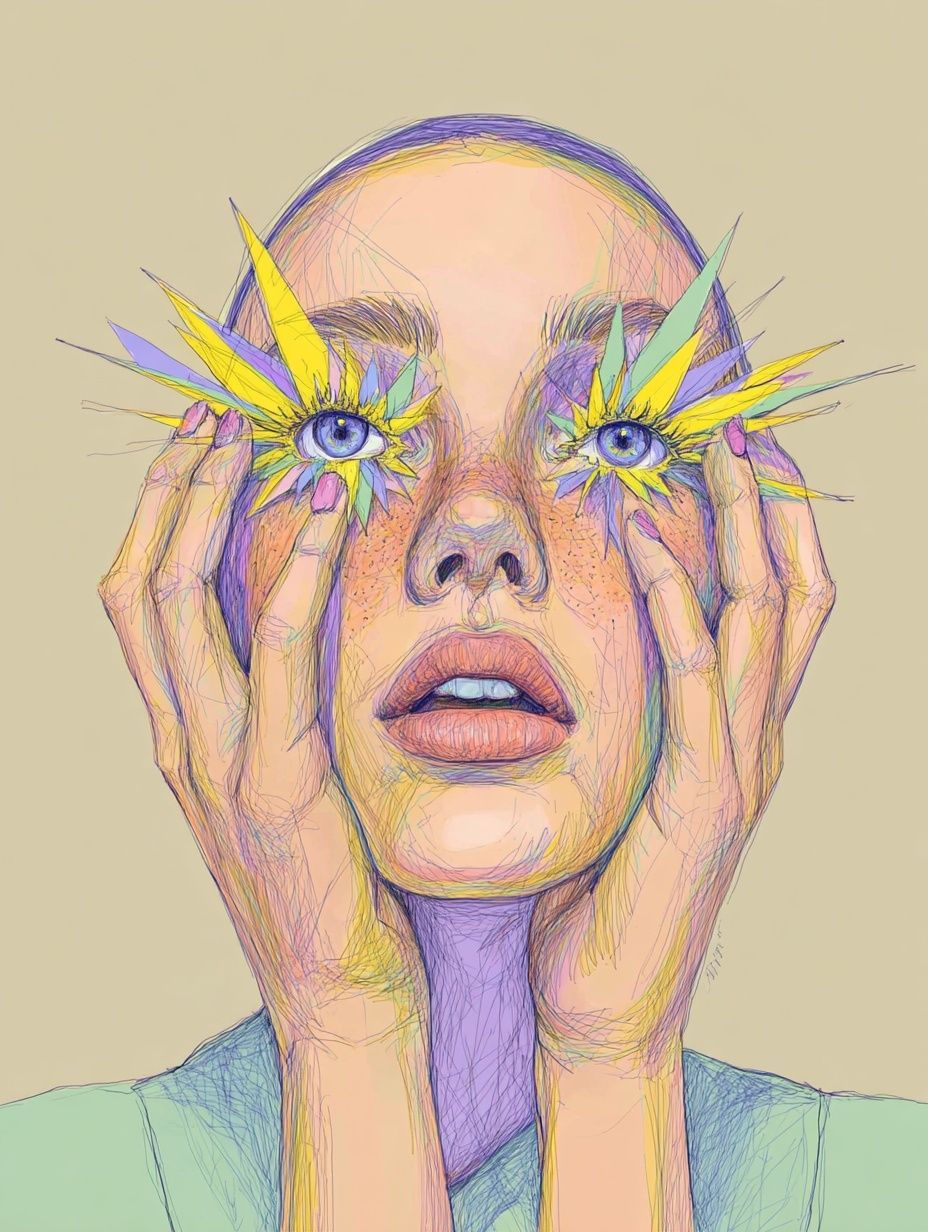 Colorful Eye Art — Illustration Print. poster — illustration art