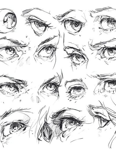 Expressive Eyes Sketch Poster. poster print