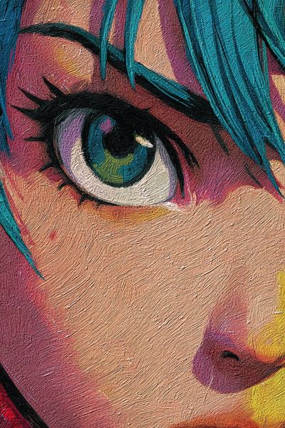 Vibrant Eye Portrait — Digital Art Print. poster print