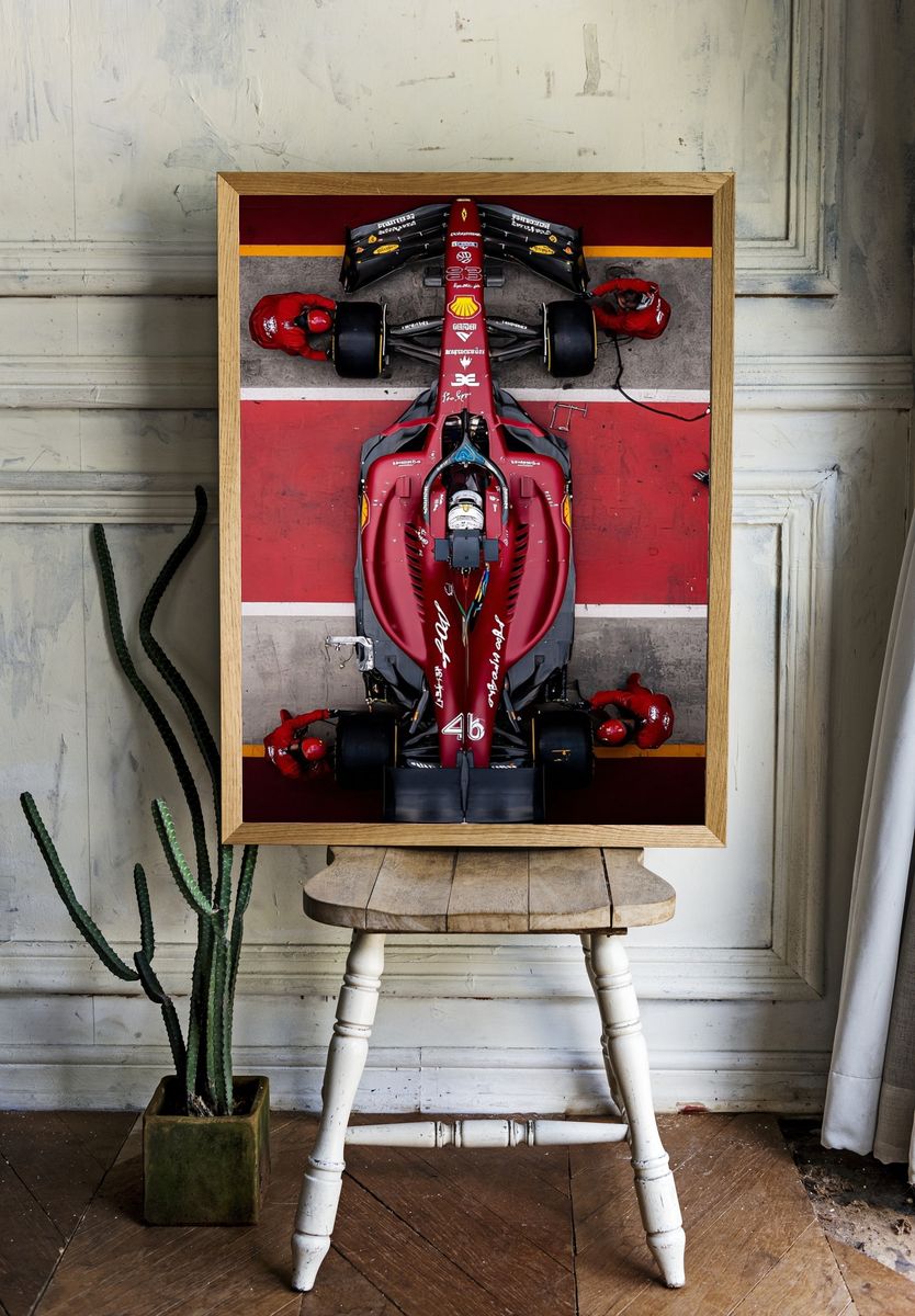 Ferrari F1 Car — Motorsport Poster. — room view 1