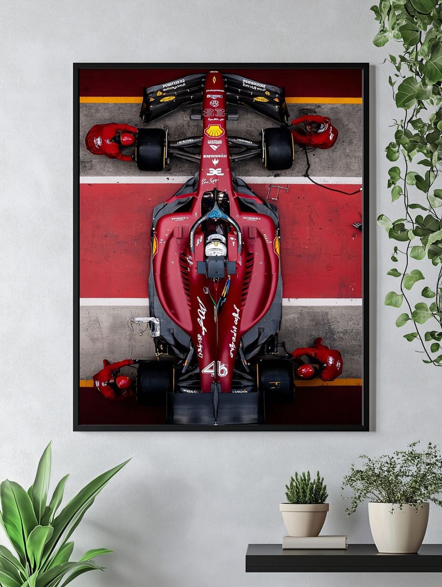 Ferrari F1 Car — Motorsport Poster. — room view 4